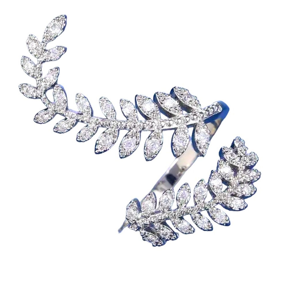 Adjustable modern style  Cubic Zirconia  Ring